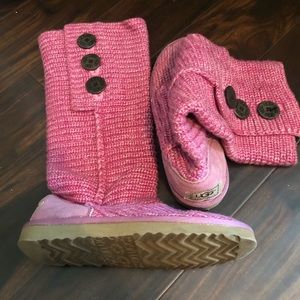 Ugg pink slouchy sweater boots